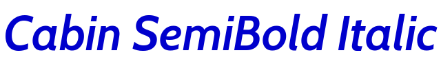 Cabin SemiBold Italic الخط